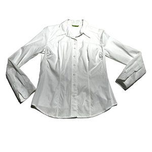 Koppen White Button Front Shirt Size Small